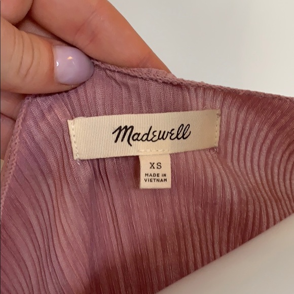 NWOT Madewell Ribbed Dusty Pink Top - Picture 3 of 4